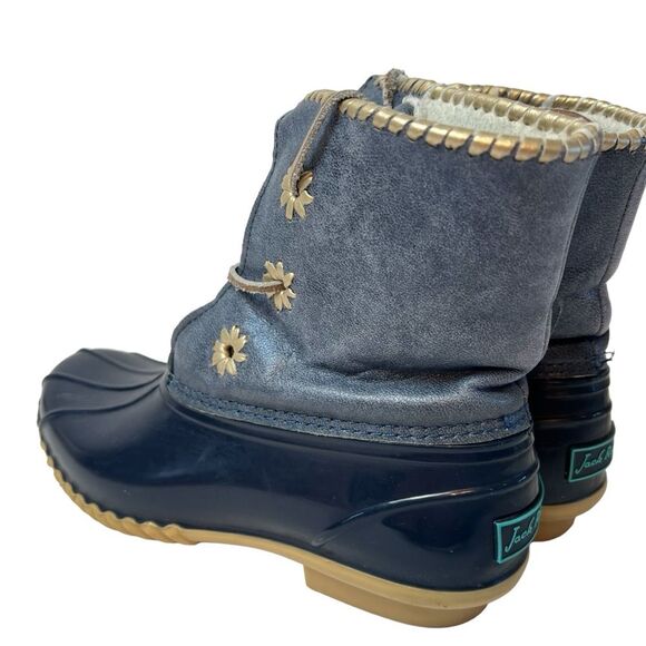 Jack Rogers Chloe Metallic Duck Boot Rain boot Size 7 - Picture 10 of 10